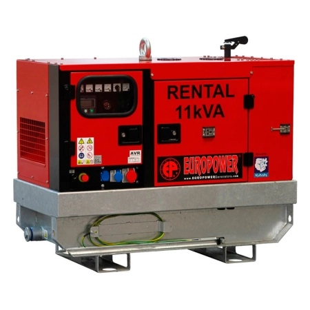 Дизельный генератор EUROPOWER EPSR 11-3 TDE (1500 об/мин, шумозащит. кожух, арендное исполнение)