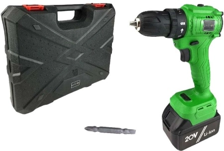 фото дрель аккумуляторная бесщеточная zitrek greenpower 20 pro (20в, li-ion аккум. 1,5 ач - 1шт, зу, бита) 063-4058