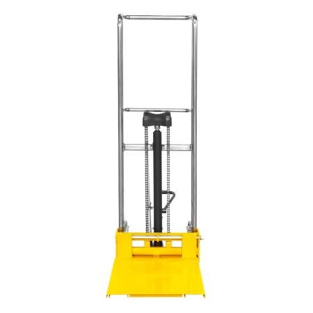 фото штабелер гидравлический pj4150 (400 кг; 1,5 м; с вилами и площадкой) smartlift
