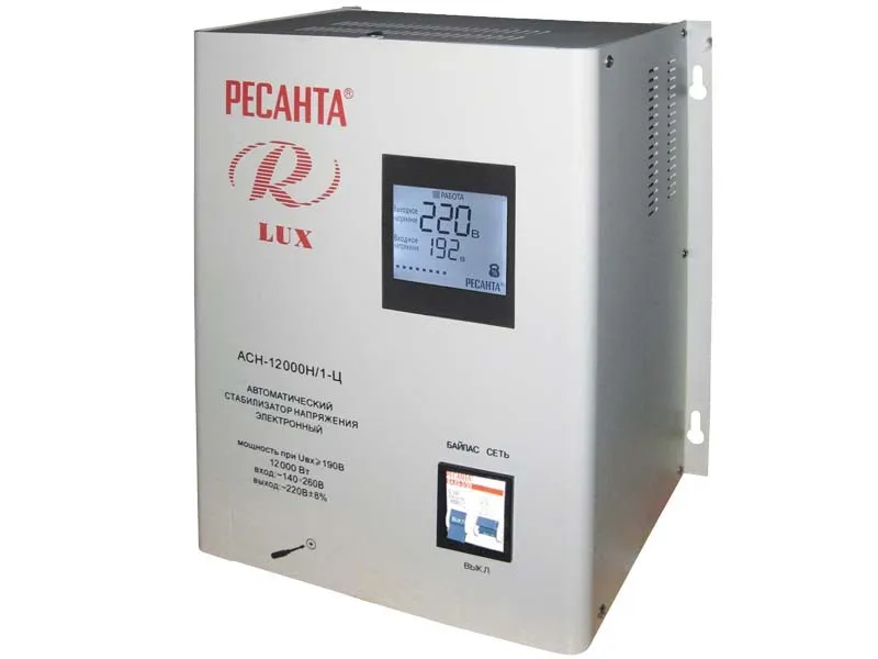 фото стабилизатор напряжения серии lux ресанта асн-12000н/1-ц