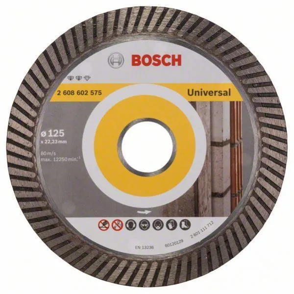Круг алмазный BOSCH EXPERT FOR UNIVERSAL TURBO (2608602575) Ф125х22мм универсальный