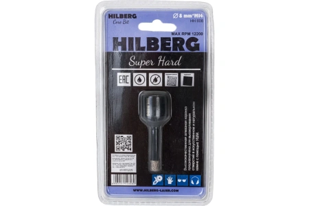 Коронка алмазная 8 мм Hilberg Super Hard M14